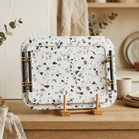 Wooden Tray Set 2 Pcs